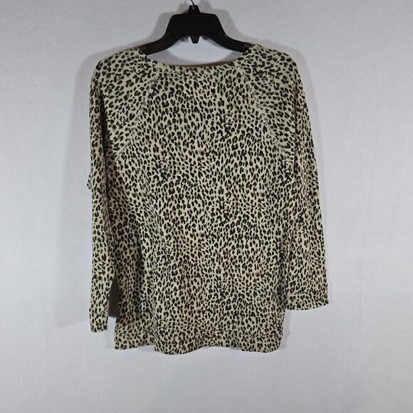 Women's shirt top small, tan with black dots, cheetah print brand obey - Picture 8 of 11